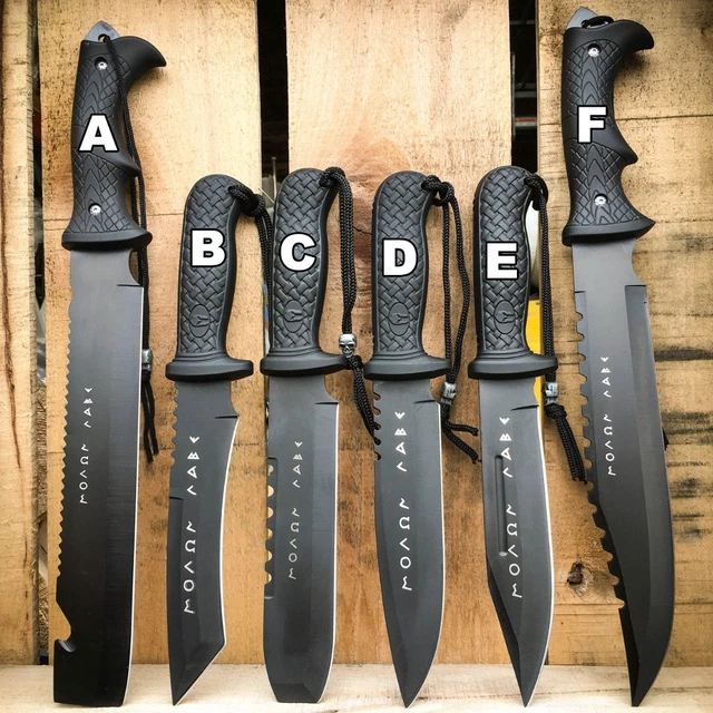 GREEK WARRIOR HUNTING Camping Fixed Blade Survival Bowie Tactical Knife