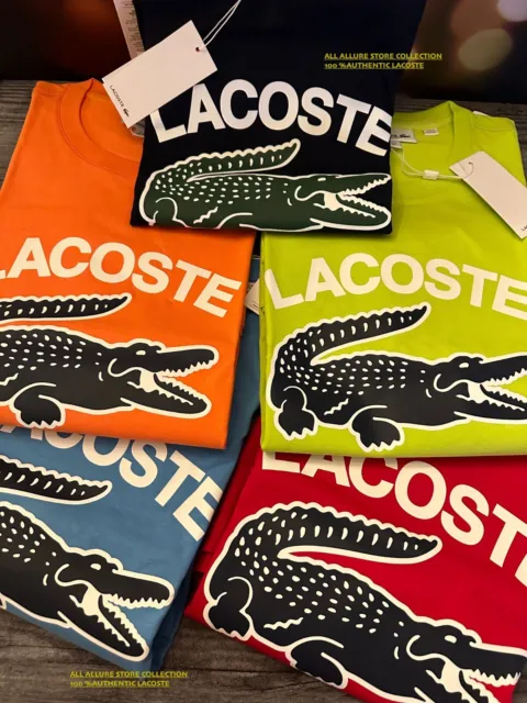 Lacoste Men's Short Sleeve Croc Print Logo Tee