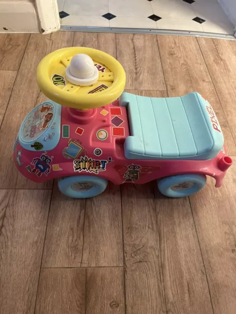 First Sit And Ride Kids Children Toddler Push Along Toy Car Vehicle With Horn