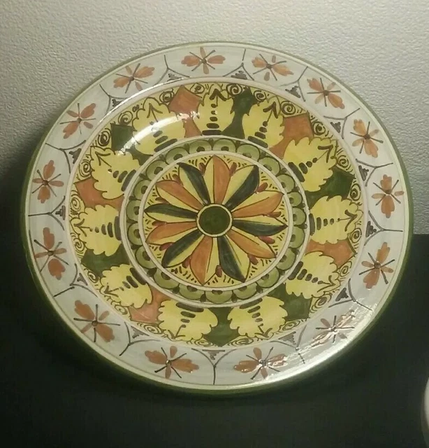 Assiette murale en céramique René Lembo 1990s