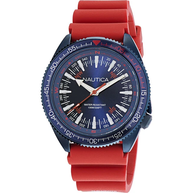 Montre Nautica Westview NAPWSV003 Pour Homme – Quartz, Acier Inoxydable, Bleu, 44 Mm, étanche 100m
