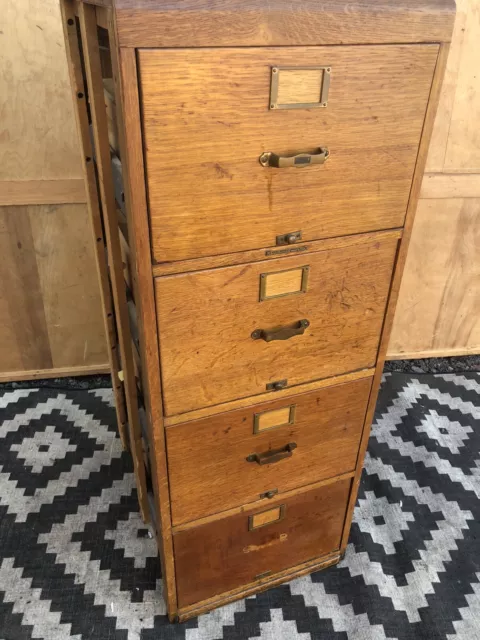 Vintage Oak Filing Cabinet