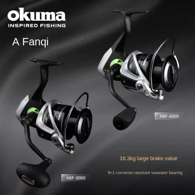 Okuma Avenger ABF 8000 Spinning Reel Ratio 4.5:1,Drag 26.5lb,Retrive 34 in.