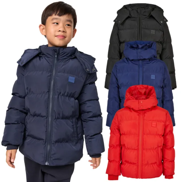 Urban Classics Kids Boys Hooded Puffer Jacket Children's Jacket Coat Winter