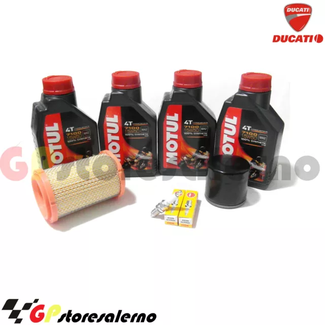 Kit Tagliando 7100 15W50 Filtro Olio Aria Candele Ducati 696 Monster Abs 2010