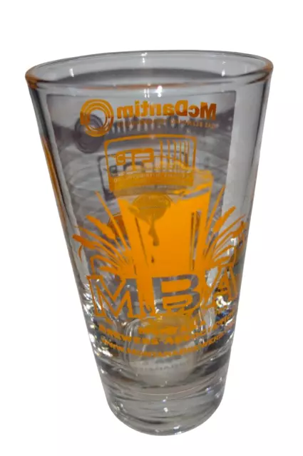 Vintage MBA Montana Brewers Association Beer Flight Glass 4.5" McDantim Ad