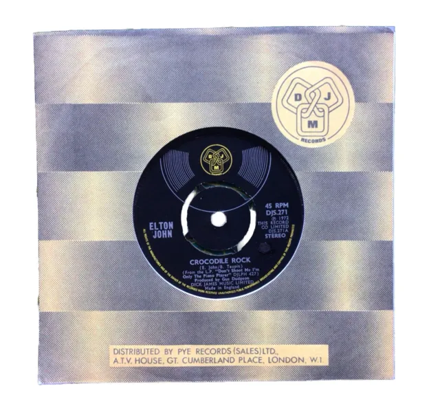 E578 Crocodile Rock, Elton John, 7"45rpm Single, Excellent Condition