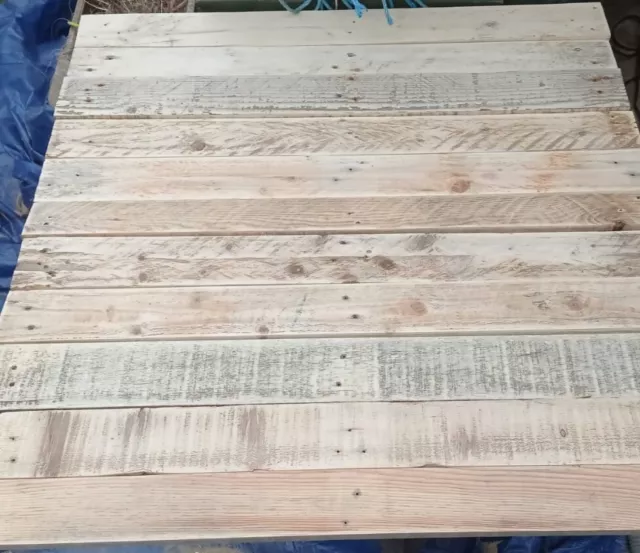 1m2 Reclaimed Sanded Rustic Pallet Wood Wall Cladding Recycled Plank