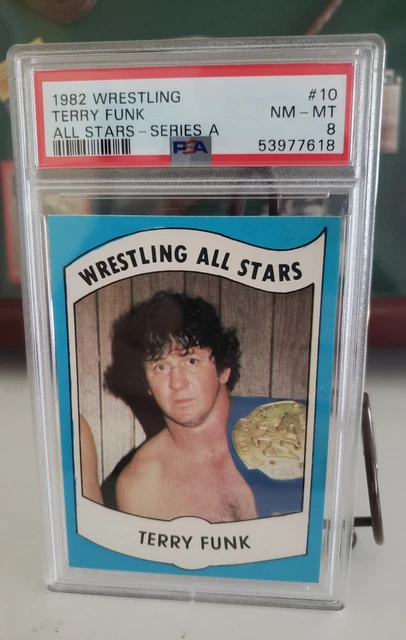 1982 Wrestling All Stars Series A #10 Terry Funk PSA 8 NM-MINT Chainsaw Charlie