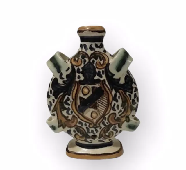 Vintage Italian Hand Painted Pottery Flask
