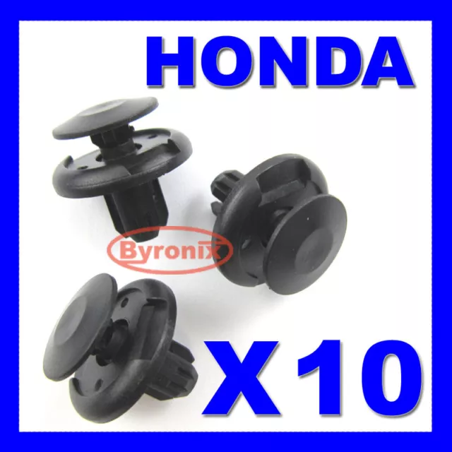 Honda Wheel Arch Lining Bumper Grille Splashguard Trim Clips Plastic X 10