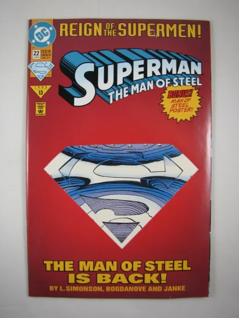 DC Comics Superman The Man of Steel #22 June 1993 1st full app of Steel origin b