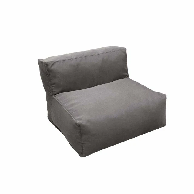 Fauteuil salon de jardin modulable MODULO Gris Polyester 87x85x62CM