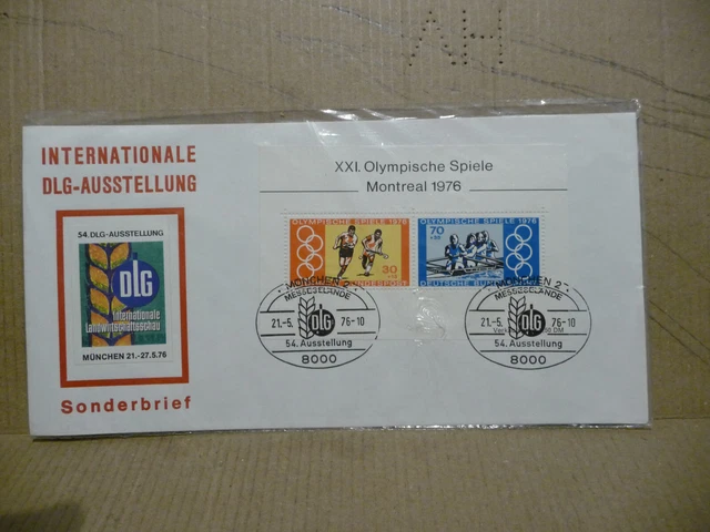BUND - FDC mit Block 12 Olympiade Montreal