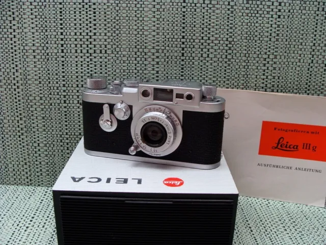 Leitz Wetzlar - Leica IIIg Kit Leitz Elmar 1:3.5/5cm RS“1a Zustand" - RAR!