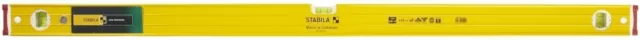 STABILA 1200mm / 4ft 96-2/120 BOX FRAME RIBBED HEAVY DUTY 3-VIAL SPIRIT LEVEL 2