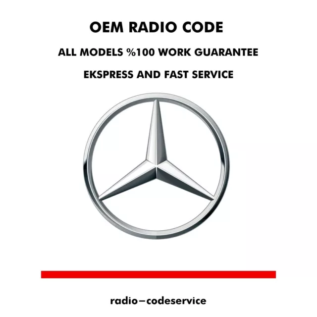 OEM Radio Code für Mercedes Audio Radio Navigation Systems Anti-Theft Pin Code
