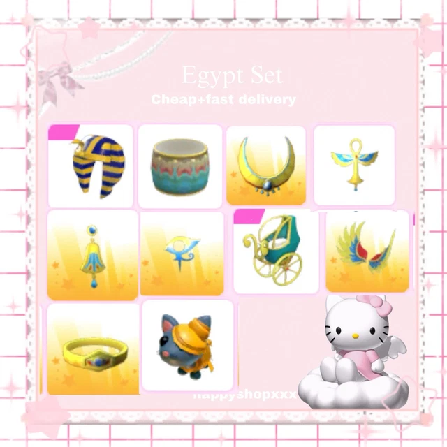 ADOPT ME EGYPT Set Roblox Pet Pets Pet Wear Toys Strollers Nemes ...