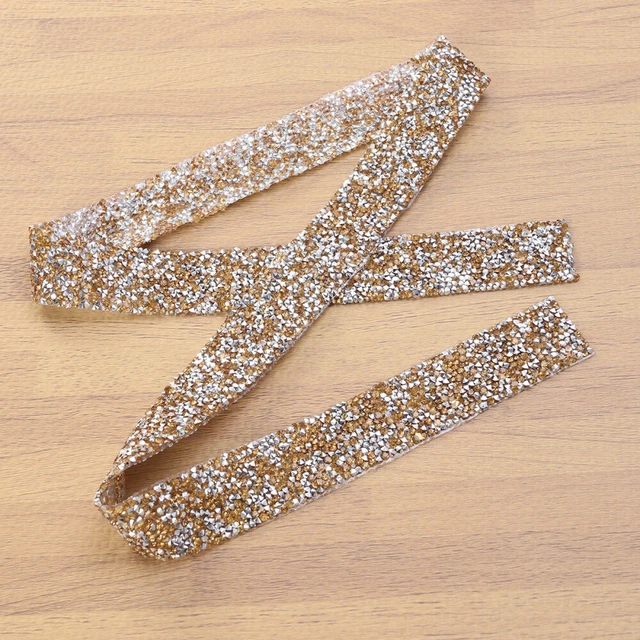 Hotfix nastro diamantato nastro autoadesivo bling abito da sposa