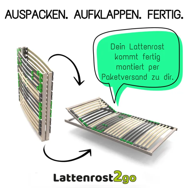 Lattenrost FlexSTAR kein Bausatz FERTIG MONTIERT Kopfteil Härtegrad verstellbar