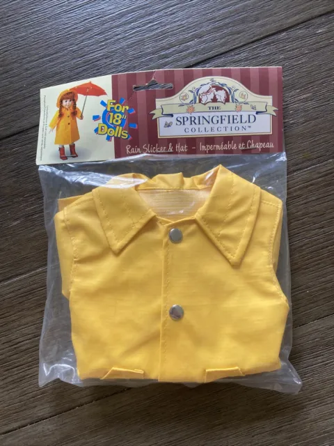 Springfield Collection 18 inch doll Yellow Rain Jacket & hat (new in packaging)