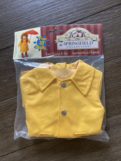 Springfield Collection 18 inch doll Yellow Rain Jacket & hat (new in packaging)