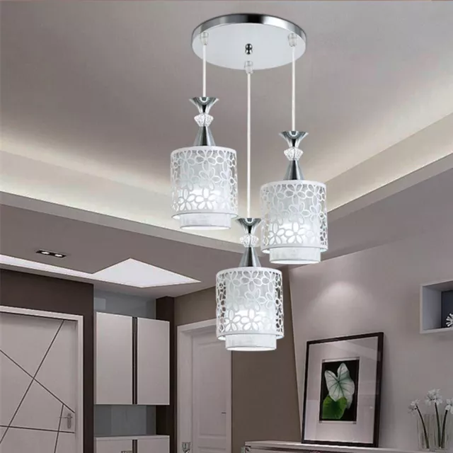 Modern Chandelier 3-Head Ceiling Hanging Light Pendant Lamp Fixture Dining Room