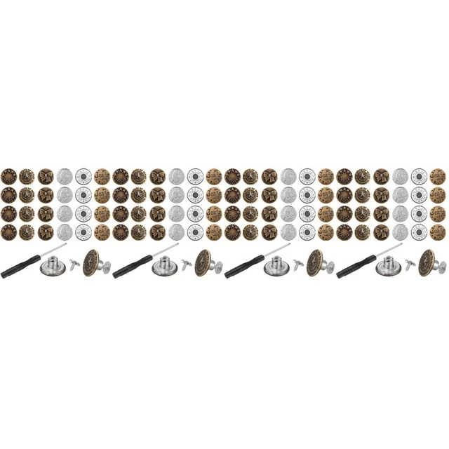 144 Pcs Jeans Buttons Replacement Clothing Accessories Disassemble