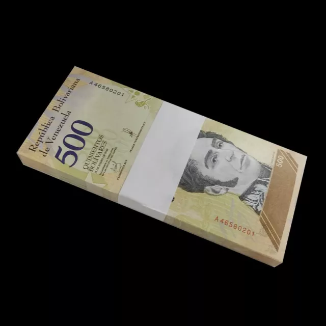 Bundle Lot 100 PCS, Venezuela 500 Bolivares Soberano,2018,Random Date, P-108,UNC
