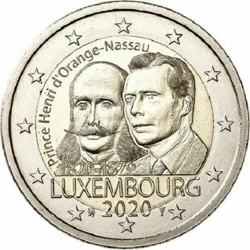 2 euro 2020 Lussemburgo Luxembourg Luxemburg 200° NASCITA DEL PRINCIPE HENRI