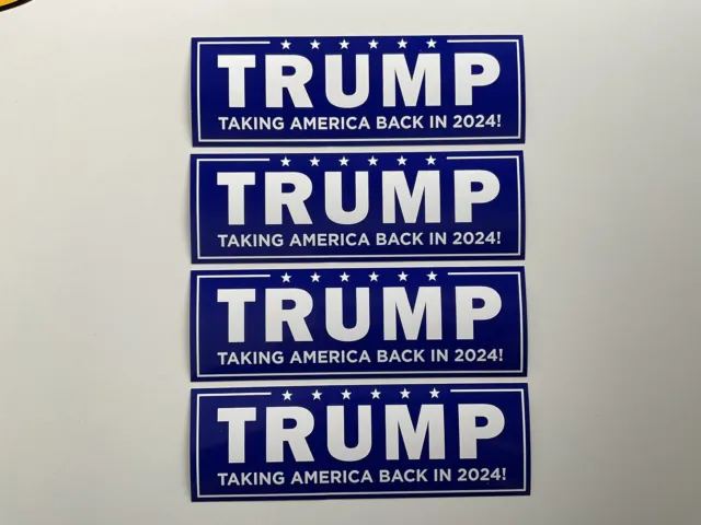 4 TRUMP 2024  bumper stickers sticker MADE IN USA - Make America Great Again!