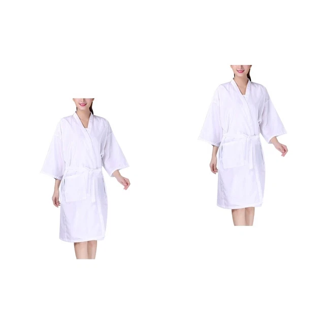 2x Estilista de cabello Smock Sauna Capa Peluquería Mock Cabello Corte Capa