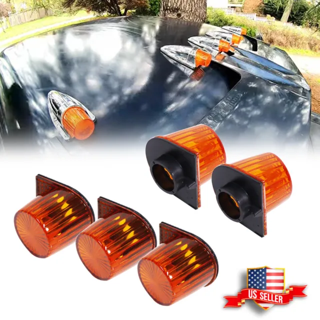 5Pcs Dodge W100 150 250 350 D100 150 250 350 Roof Running Clearance Light Lense