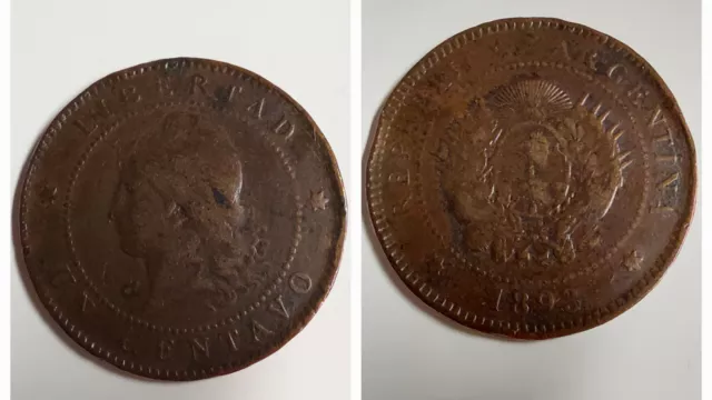 Argentinien - 1 Centavo Münze - 1893