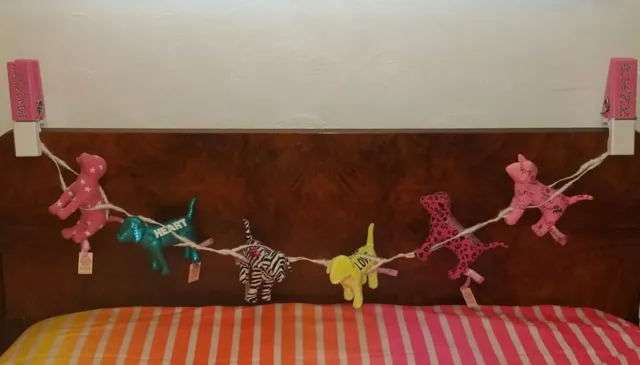 Victorias Secret Pink Dog Display Bling Clothespins Handmade