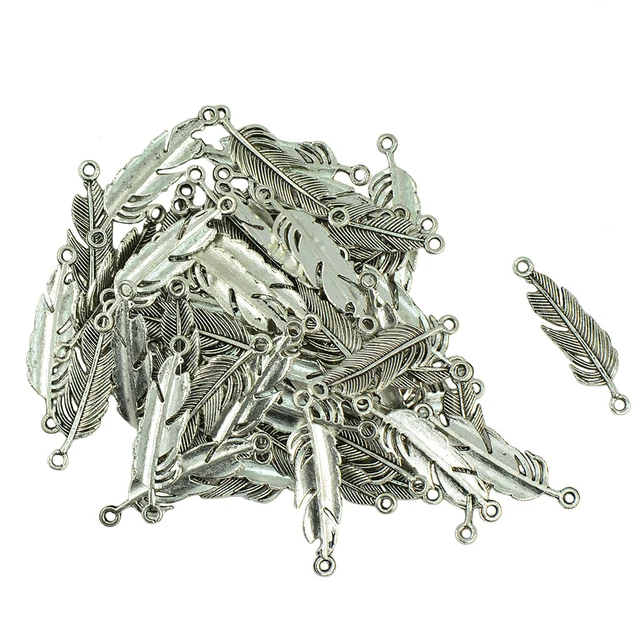 100 Stücke Charme Anhänger Tibetischen Metall Perlen Silber Farbe Schmuck