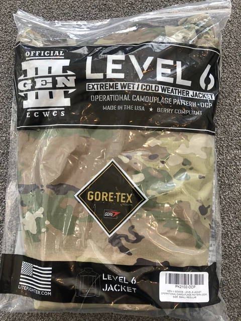GEN III Level 6 ECWCS Rain Gortex Jacket/Parka (OCP) Sizes in description
