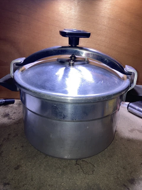 D48) ANCIENNE COCOTTE MINUTE SEB 10 LITRES EN ALUMINIUM VINTAGE