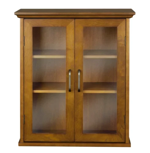 Avery Removable Wall Cabinet with 2 Doors -Wood veneer with Oil Oak finish