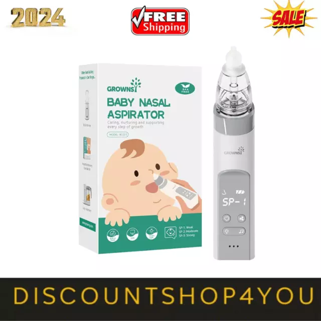 GROWNSY Nasal Aspirator for Baby, Electric Nose Aspirator for Toddler, Baby Nose
