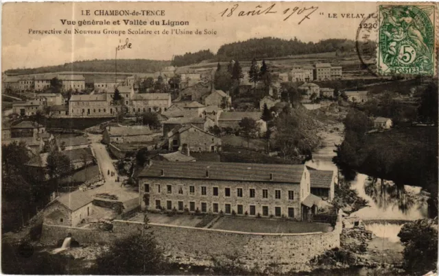 CPA Le CHAMBON-de-TENCE Vue générale et Vallée du LIGNON Perspective (585150)