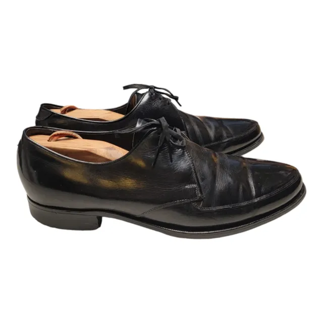 Vintage Florsheim 405133 Black Leather Cap Toe Derby Oxfords Dress Shoes 9 D
