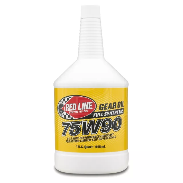 RED LINE Synthetic Gear Oil 75w-90 75w90 High Performance GL5 1 US Quart 0.946L