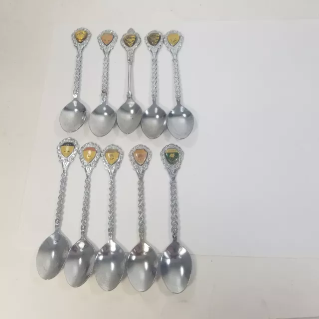 Vintage Birth Month & Anniversary Souvenir Collector Spoons Lot of 10