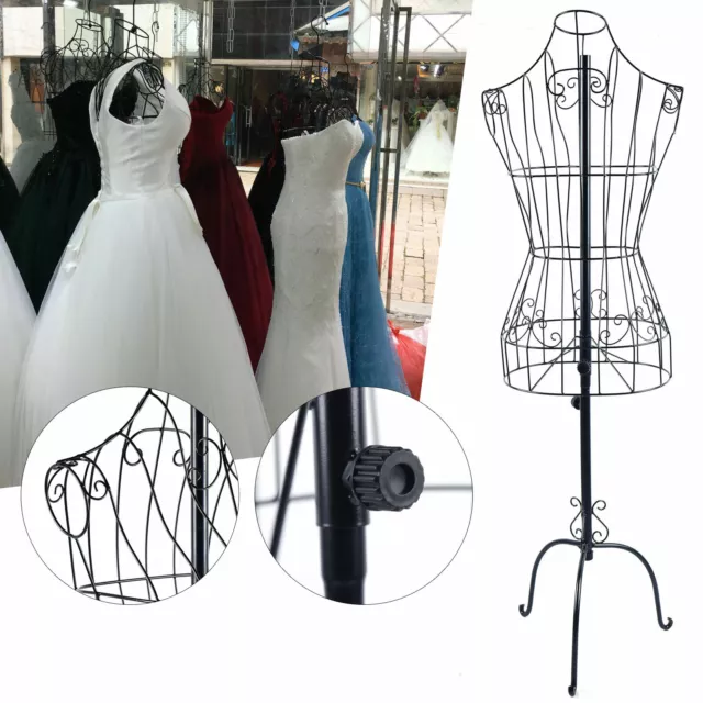 Buste De Femme Mannequin De Couture en Fer Forgé Porte Vêtement Buste Réglable