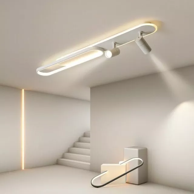 Plafoniera moderna LED con 2 Faretti GU10 Lampada da soffitto a spot orientabili