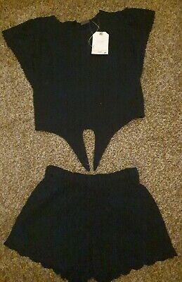 Bnwt Next Girls Age 3 Years Navy Blue Shorts Outfit