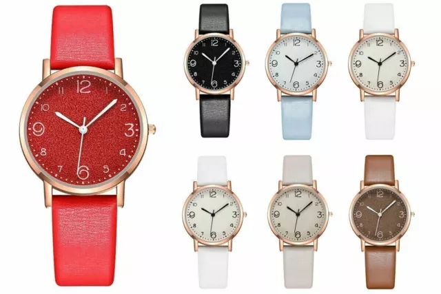 Women Ladies Watches Wrist Quartz Analogue Watch Casual Leather Gift Fashion