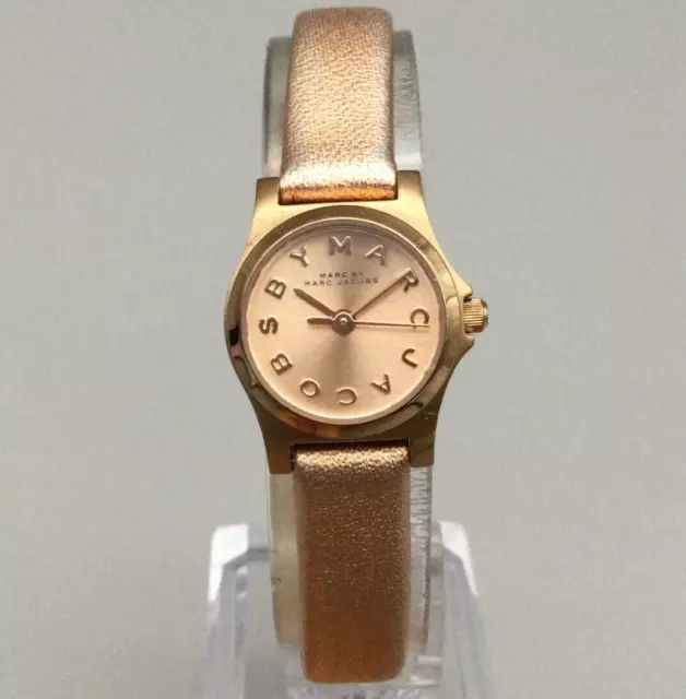 Marc By Marc Jacobs Henry Dinky Watch Women 21mm Rose Gold Tone New Battery