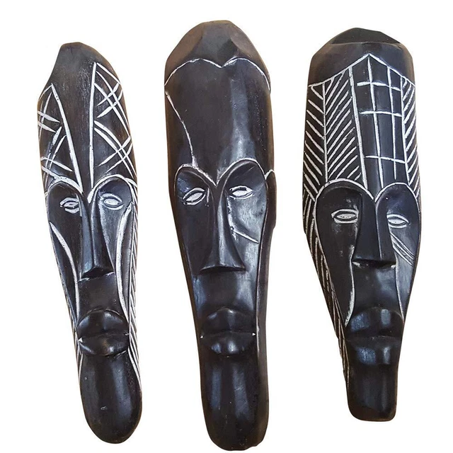 African Art Cameroon Gabon Fang Wall Masks and Sculptures - Africa